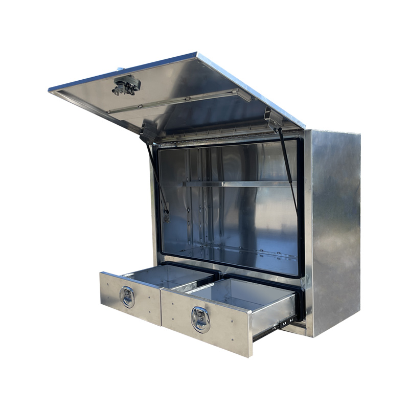 1400mm Flat Aluminium Truck Toolbox with 2 Drawers 5 1400mm Flat Aluminium Truck Toolbox with 2 Drawers - Image 5
