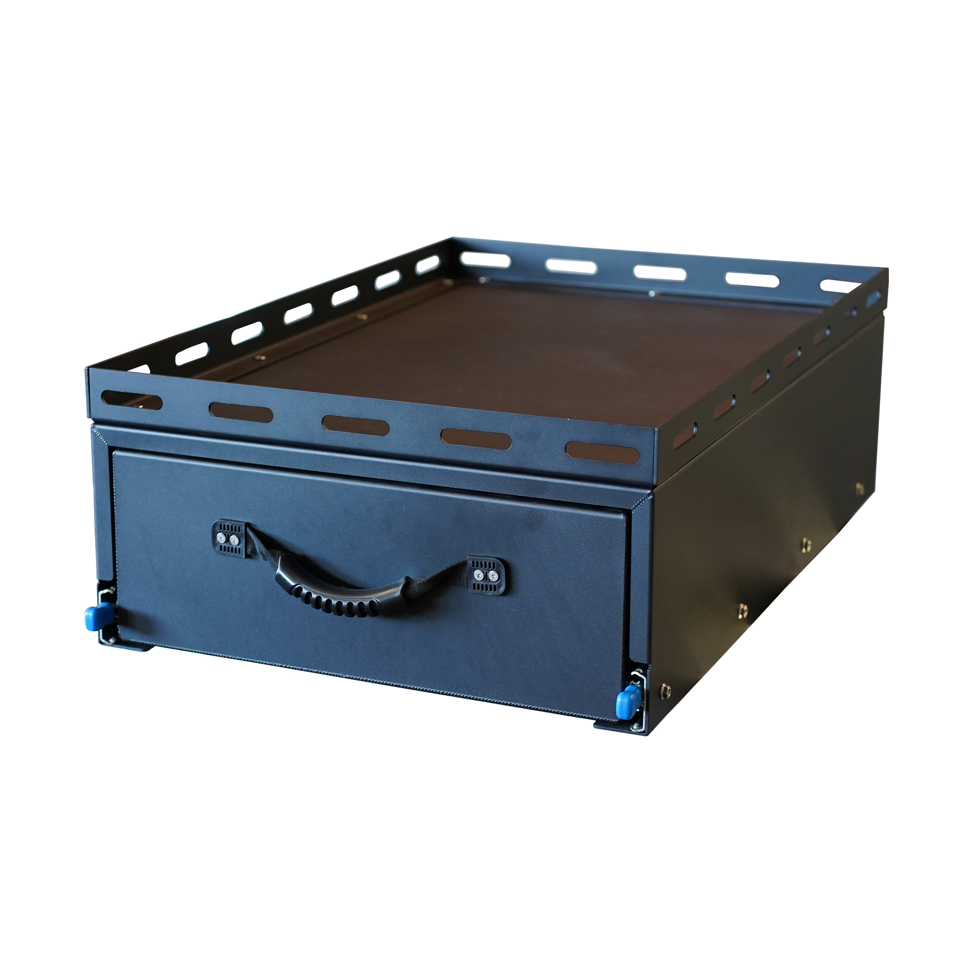 Black Aluminium Ute Canopy Drawer Draw 1 700mm Wide Aluminium Ute Canopy Slide Drawer / Bench