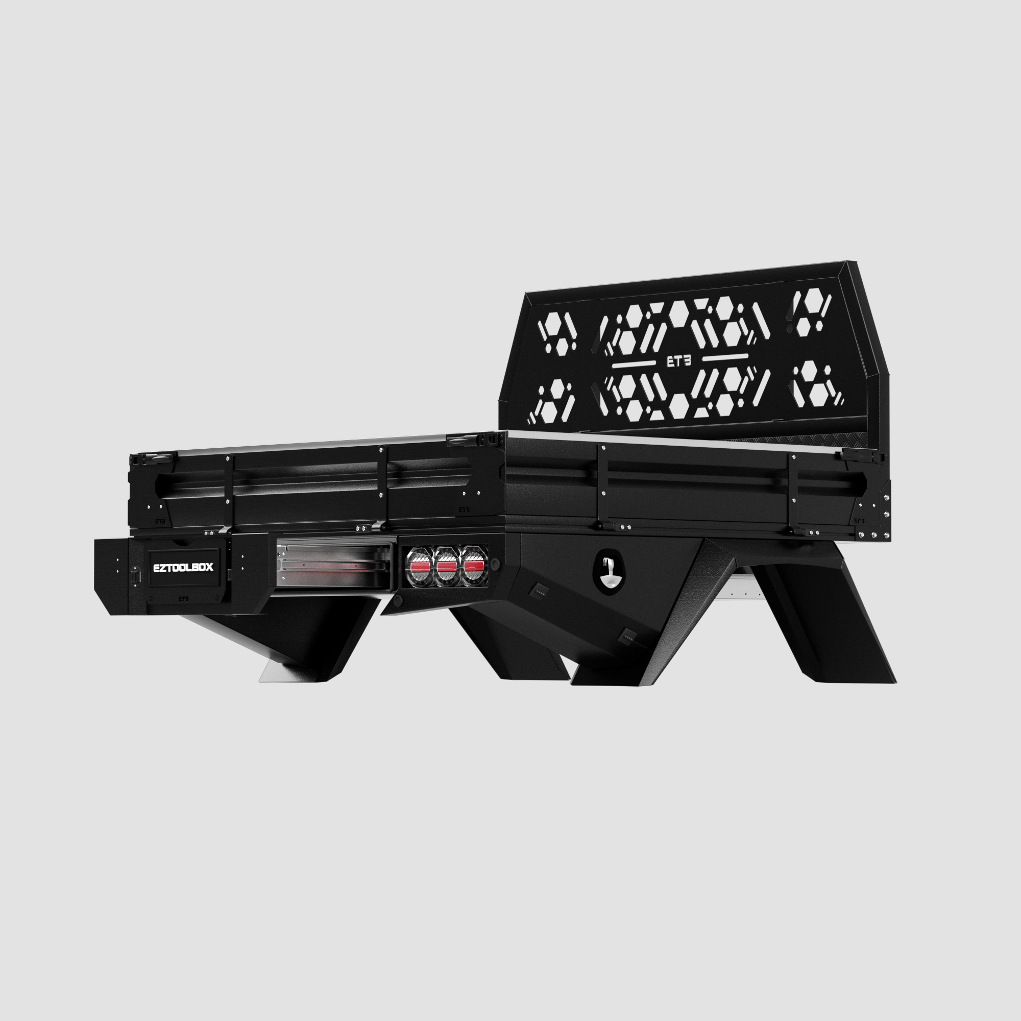 Black Full Set Aluminium Tray 1650mm with Trundle Drawer 1 Black Full Set Aluminium Tray 1650mm with Trundle Drawer