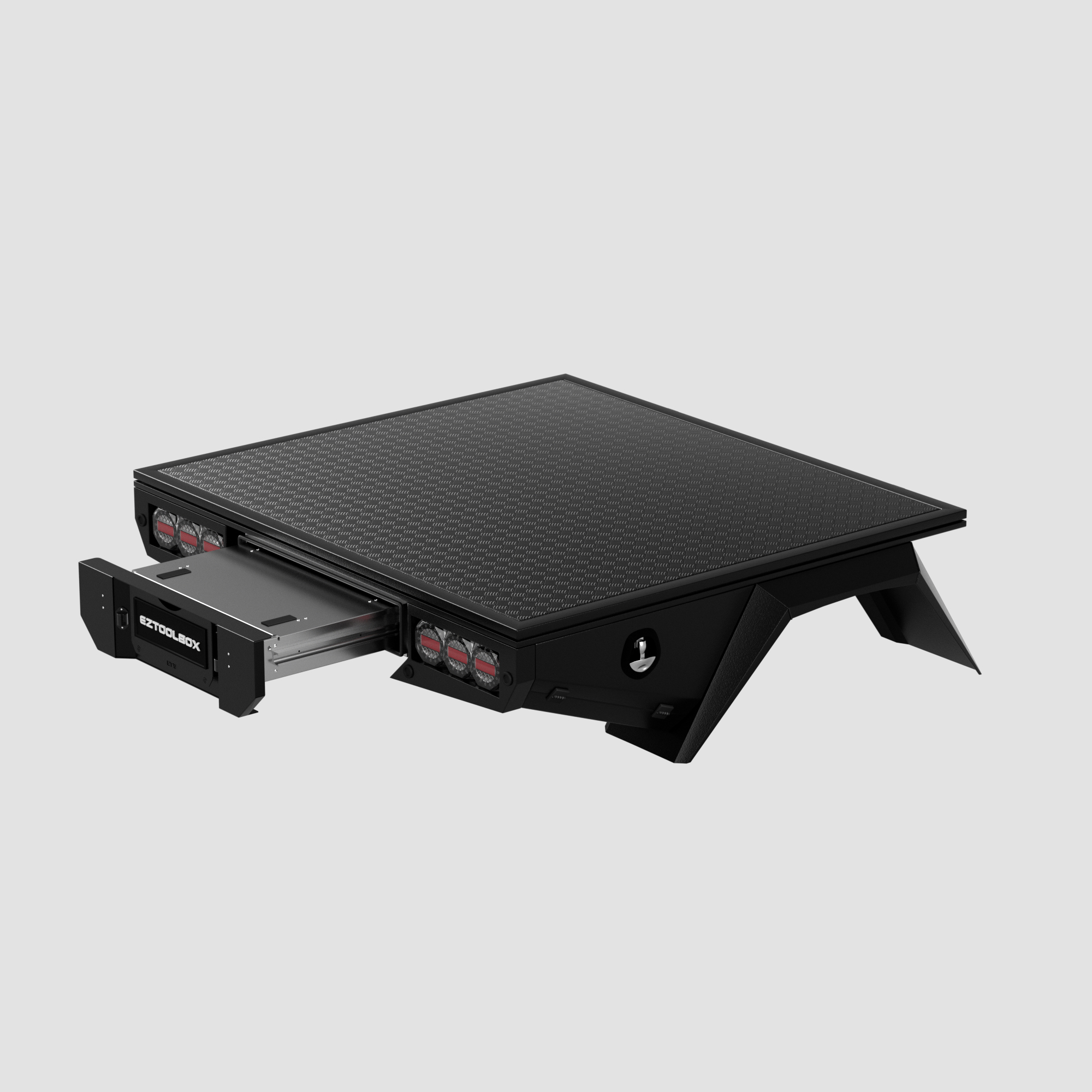 Black Aluminium Tray 1600mm with Trundle Drawer 1 Black Aluminium Tray 1600mm with Trundle Drawer