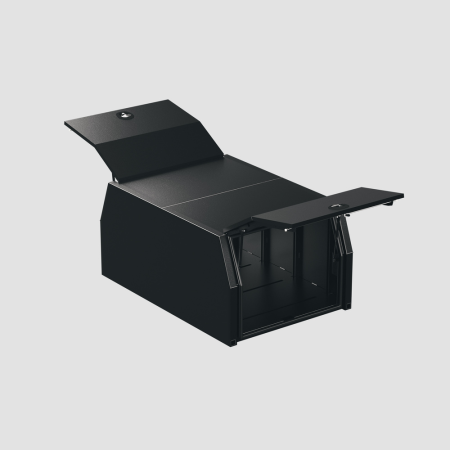 Xceed Flat 1200mm Aluminium Ute Canopy - Black