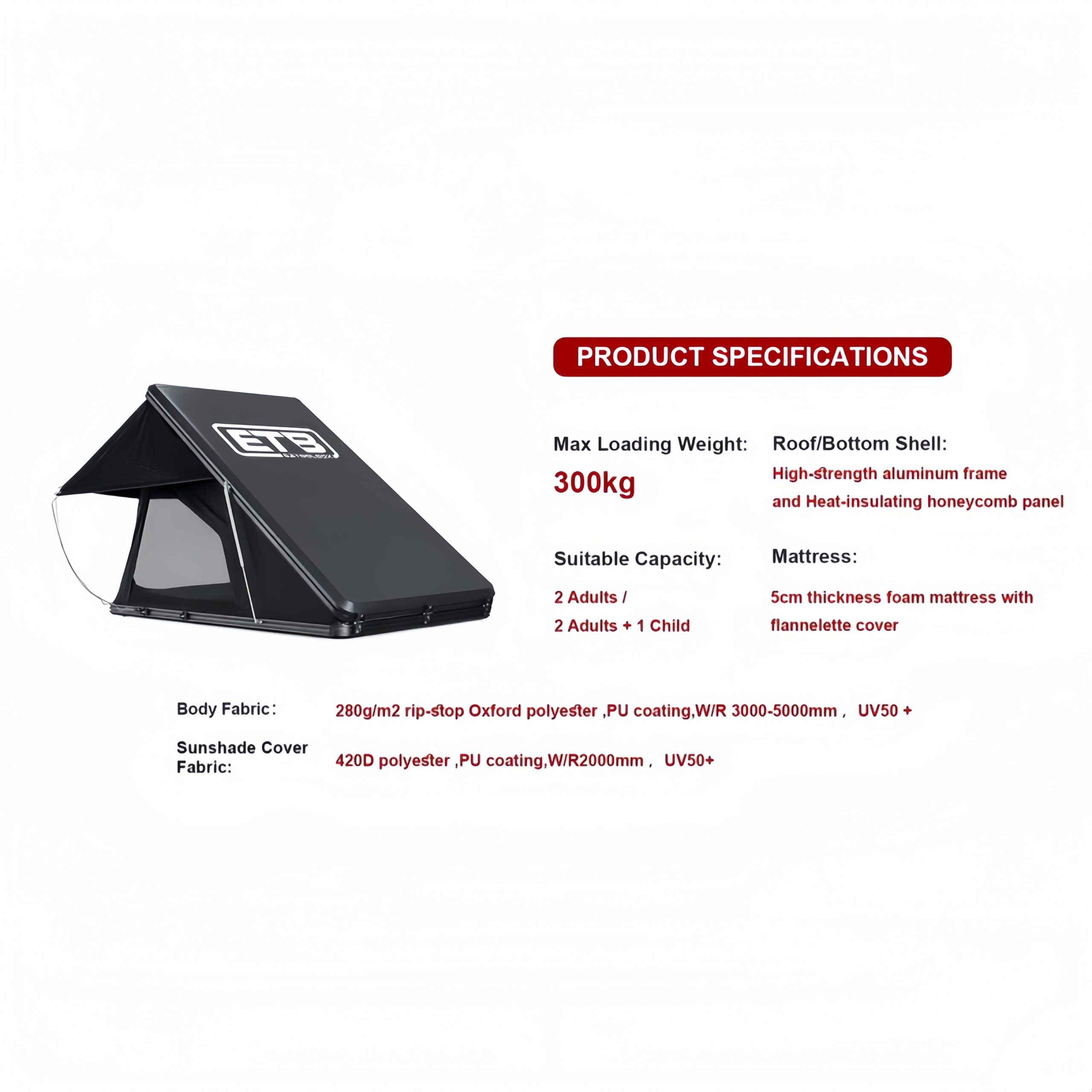 Aluminium Hard Shell Rooftop Tent | Fast Setup for Ute & 4WD 5 aluminium hard shell rooftop tent