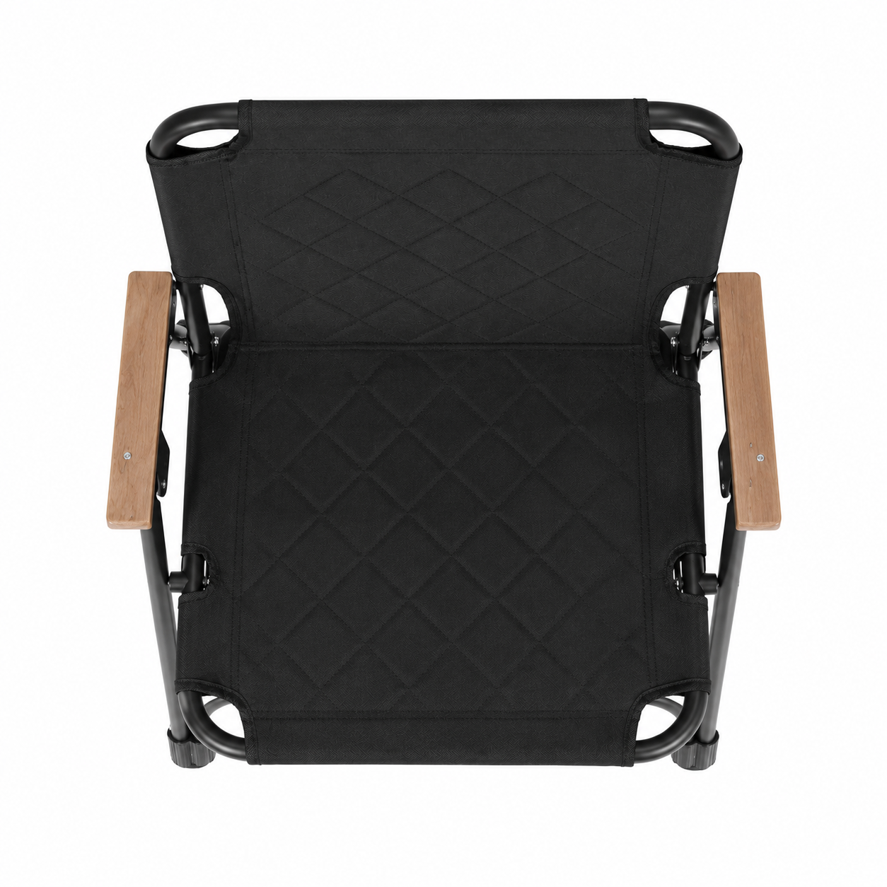 Folding Camping Chair with Padded Quilted Seat, Portable Outdoor Chair with Armrests for Camping, Fishing & Backyard Use 4 Folding Camping Chair with Padded Quilted Seat, Portable Outdoor Chair with Armrests for Camping, Fishing & Backyard Use - Image 4