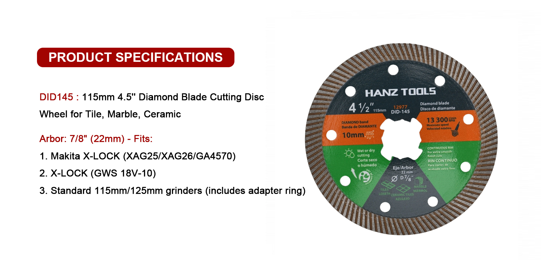 115mm Diamond Blade Cutting Disc