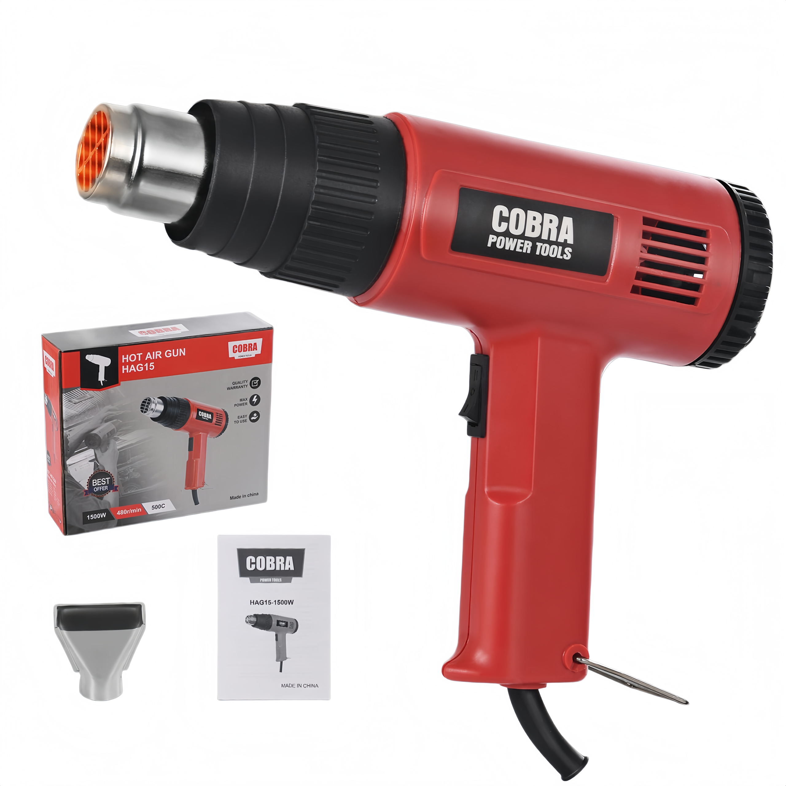 1500W Heat Gun 220V Dual Temperature Hot Air Tool 1 1500W Heat Gun
