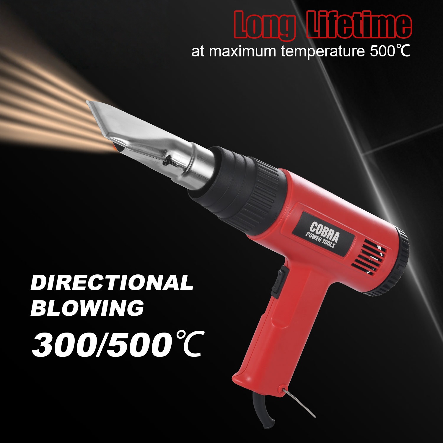 1500W Heat Gun 220V Dual Temperature Hot Air Tool 5 1500W Heat Gun