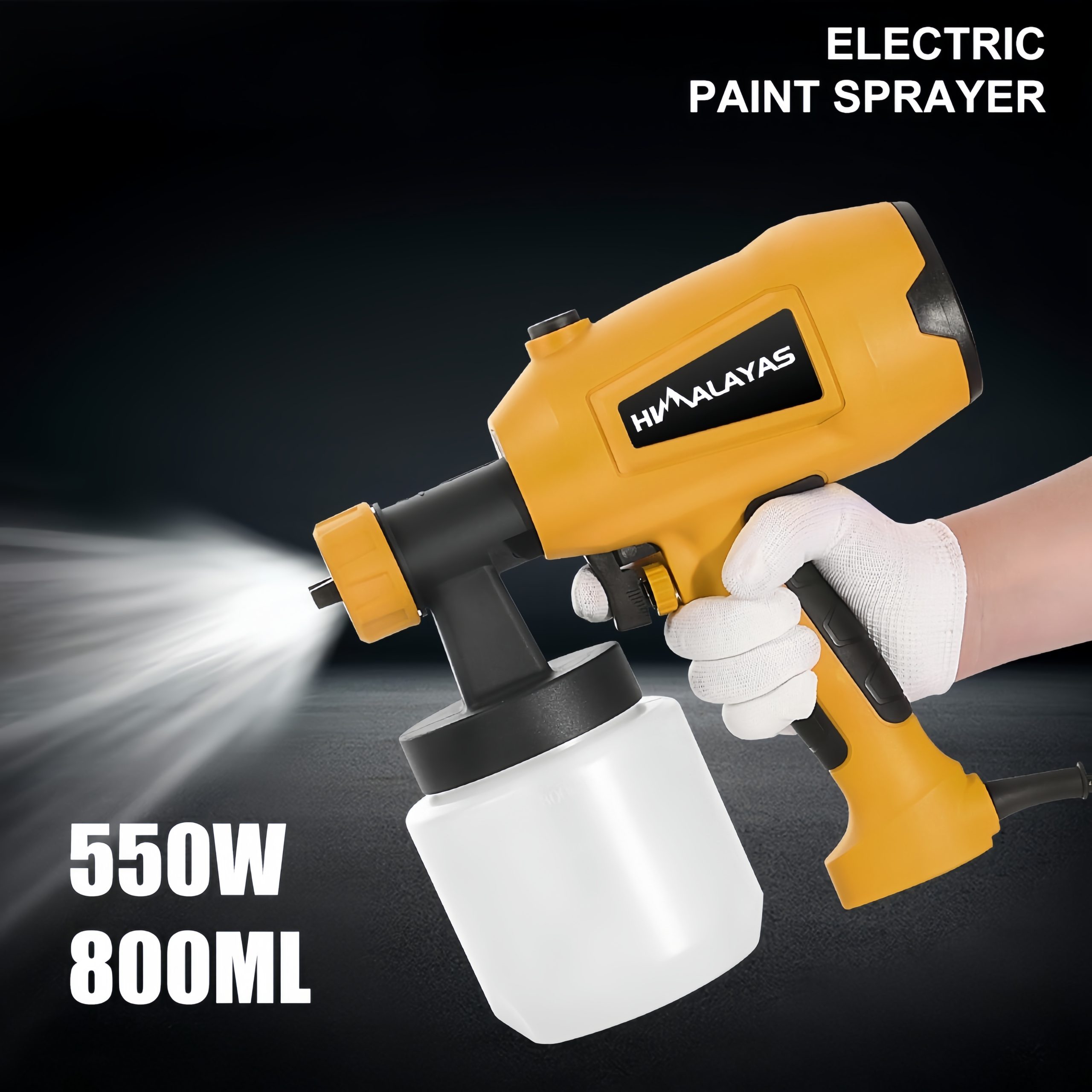 Electric Paint Spray Gun 800ML Adjustable Nozzle Paint Sprayer 2 Electric Paint Spray Gun