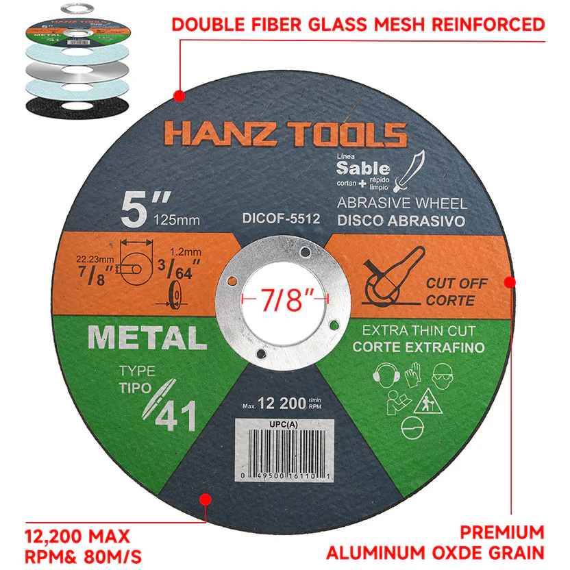 10PCS 5" 125mm Angle Grinder Cutting Discs Thin Cut Off Wheels for Metal and Steel 3 10PCS 5" 125mm Angle Grinder Cutting Discs Thin Cut Off Wheels for Metal and Steel - Image 3
