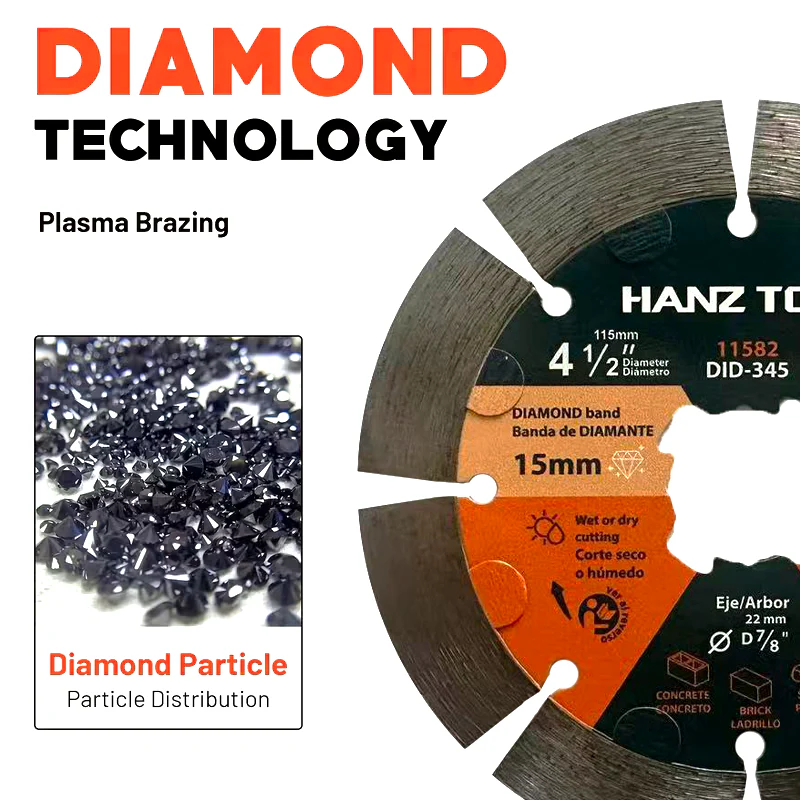 4.5" 115mm SEGMENTED Diamond Blade for Concrete, Masonry, Tile, Marble, Granite 4 4.5" 115mm SEGMENTED Diamond Blade for Concrete, Masonry, Tile, Marble, Granite - Image 4