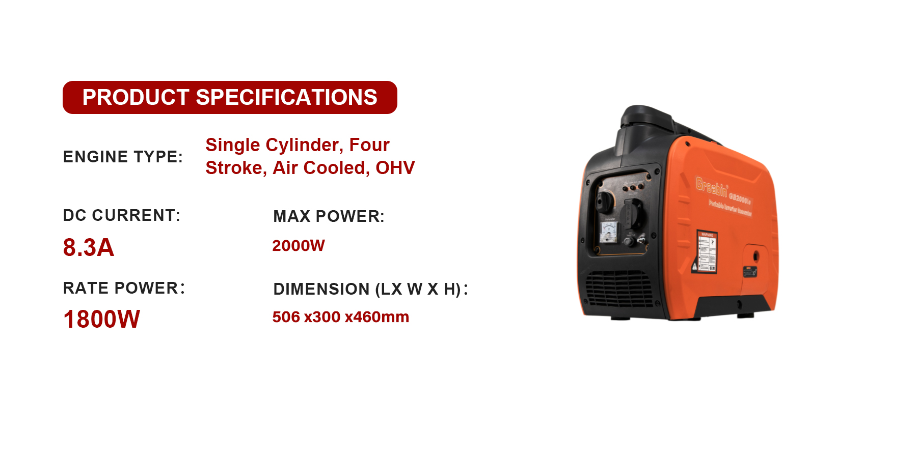 2KW Inverter Generator