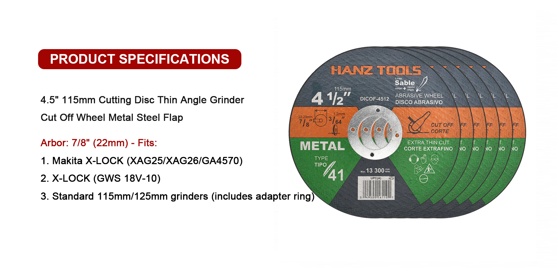 115mm Metal Cutting Disc